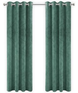 LW collection - gordijnen - groen velvet - kant en klaar - fluweel - 290x245cm