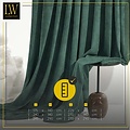 LW collection LW collection - gordijnen - groen velvet - kant en klaar - fluweel - 290x245cm