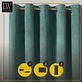 LW collection LW collection - gordijnen - groen velvet - kant en klaar - fluweel - 290x245cm