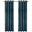 LW collection LW collection - gordijnen Donkerblauw Velvet Kant en klaar 290x270cm - Kant en klare gordijnen met ringen Velours - Fluwelen Verduisterende gordijnen