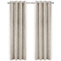 LW collection LW collection - gordijnen Beige Velvet Kant en klaar 290x270cm - Kant en klare gordijnen met ringen Velours - Fluwelen Verduisterende gordijnen
