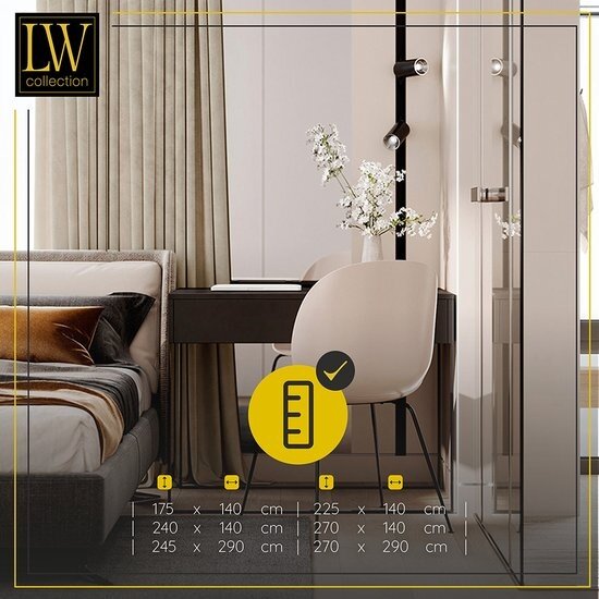 LW collection LW collection - gordijnen Beige Velvet Kant en klaar 290x270cm - Kant en klare gordijnen met ringen Velours - Fluwelen Verduisterende gordijnen