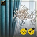 LW collection LW collection - gordijnen - kant en klaar - fluweel - verduisterend - turquoise blauw velvet - 290x270cm