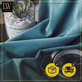 LW collection LW collection - gordijnen - kant en klaar - verduisterend - turquoise blauw velvet - fluweel - 290x245cm