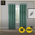 LW collection LW collection - gordijnen - kant en klaar - verduisterend - groen velvet - fluweel - 140x270cm