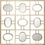 LW collection LW Collection Wandspiegel goud vierkant 80x80 cm metaal - grote spiegel muur - industrieel - woonkamer gang - badkamerspiegel - spiegel met kleine spiegels - muurspiegel slaapkamer gouden rand - hangspiegel met luxe design