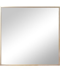 LW Collection wandspiegel goud vierkant 80x80 cm metaal - grote spiegel muur - industrieel - woonkamer gang - badkamerspiegel - muurspiegel slaapkamer gouden rand - hangspiegel met luxe design