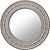 LW collection LW Collection wandspiegel bruin vintage rond 60x60 cm hout - grote spiegel muur - industrieel - woonkamer gang - badkamerspiegel - muurspiegel slaapkamer bruine rand - hangspiegel met luxe design