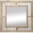 Always LW Collection wandspiegel bruin vierkant 60x60 cm hout - grote spiegel muur - industrieel - woonkamer gang - badkamerspiegelmuurspiegel slaapkamer houten rand - hangspiegel met luxe design