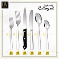 LW collection LW Collection bestekset 6 persoons 36 stuks zilverkleurig - bestek set zilver vaatwasserbestendig - Lepels, Messen, Vorken & Steakmessen