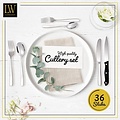 LW collection LW Collection bestekset 6 persoons 36 stuks zilverkleurig - bestek set zilver vaatwasserbestendig - Lepels, Messen, Vorken & Steakmessen