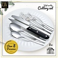 LW collection LW Collection bestekset 8 persoons 48 stuks zilverkleurig - bestek set zilver vaatwasserbestendig - Lepels, Messen, Vorken & Steakmessen