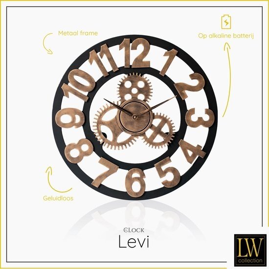 LW collection LW Collection | Wandklok Levi 60 cm