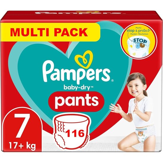 Pampers Pampers Baby Dry Pants - Maat 7 - 116 Luierbroekjes