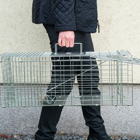 Igoods Igoods Kattenvangkooi - Kattenvanger - Vangkooi - Diervriendelijke Kattenvangkooi - Marterverjager - Martervangkooi - Steenmarterkooi - 110 x 33 x 36cm