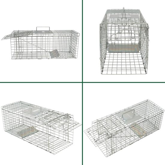 Igoods Igoods Kattenvangkooi - Kattenvanger - Vangkooi - Diervriendelijke Kattenvangkooi - Marterverjager - Martervangkooi - Steenmarterkooi - 110 x 33 x 36cm