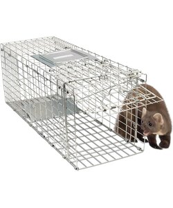 Igoods Kattenvangkooi - Kattenvanger - Vangkooi - Diervriendelijke Kattenvangkooi - Marterverjager - Martervangkooi - Steenmarterkooi - 110 x 33 x 36cm
