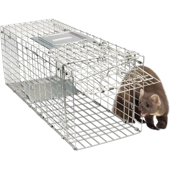 Igoods Igoods Kattenvangkooi - Kattenvanger - Vangkooi - Diervriendelijke Kattenvangkooi - Marterverjager - Martervangkooi - Steenmarterkooi - 110 x 33 x 36cm