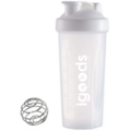 Igoods Igoods Shakebeker – Met RVS Mixerbal – BPA-vrij & Lekvrij – Shaker voor Proteïne Shakes, Smoothies & Sportvoeding – Fitness Shake Cup – 600ml – Wit