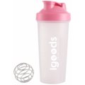 Igoods Igoods Shakebeker – Met RVS Mixerbal – BPA-vrij & Lekvrij – Shaker voor Proteïne Shakes, Smoothies & Sportvoeding – Fitness Shake Cup – 600ml – Rosé/Wit