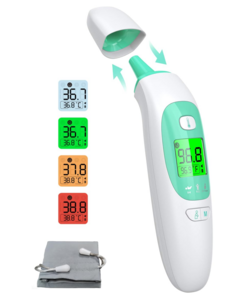 Igoods Infrarood Thermometer - Digitale Oorthermometer - Voorhoofdthermometer - Koortsindicator - LCD DIsplay - Wit