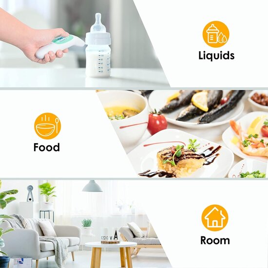 Igoods Igoods Infrarood Thermometer - Digitale Oorthermometer - Voorhoofdthermometer - Koortsindicator - LCD DIsplay - Wit