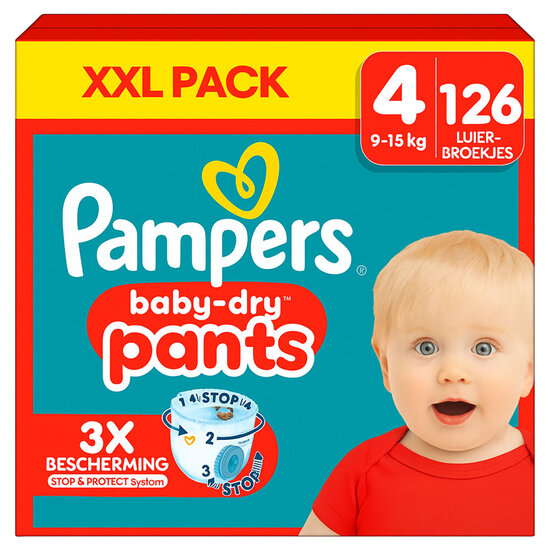 Pampers Pampers Baby Dry Pants - Maat 4 - 126 Luierbroekjes