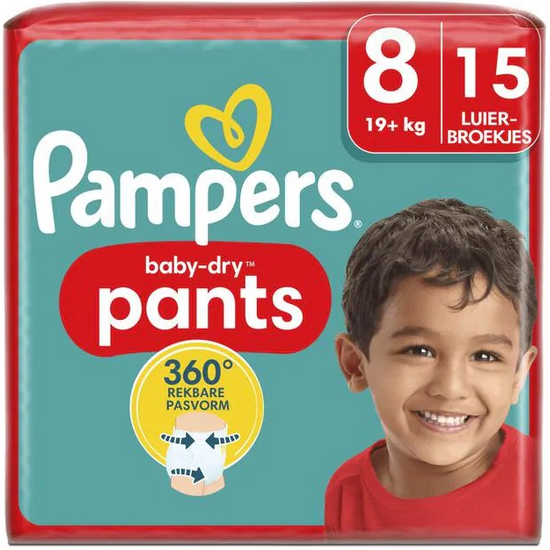 Pampers Pampers Baby Dry Pants - Maat 8 - 15 Luierbroekjes
