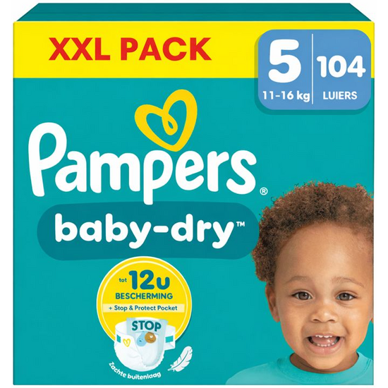 Pampers Pampers Baby Dry - Maat 5 - 104 Luiers