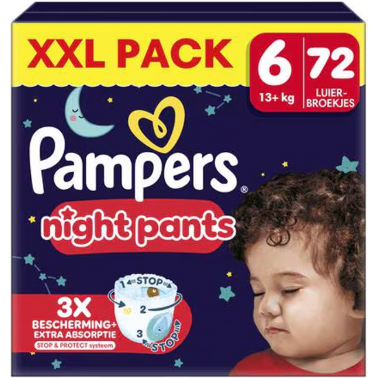 Pampers Pampers Night Pants - Maat 6 - 72 Luierbroekjes