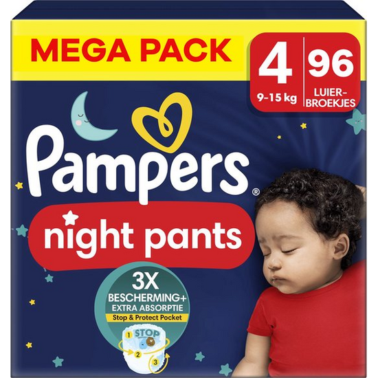 Pampers Pampers Night Pants - Maat 4 - 96 Luierbroekjes