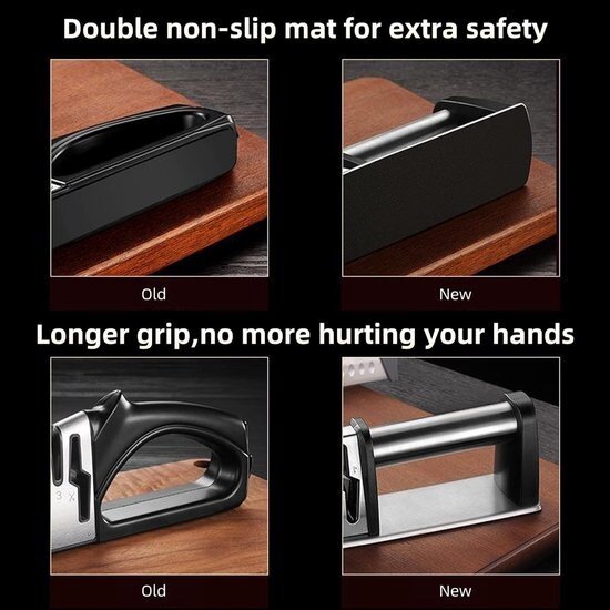 Igoods Igoods Messenslijper - Schaarslijper - Professionele Messenslijper - Voor Messen en Scharen - Met Handvat - Anti-slip - Diamant Coating