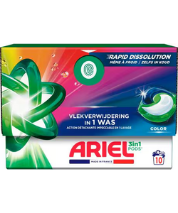 Ariel Wasmiddel - All in 1 Pods - Kleur - 10 Wasbeurten