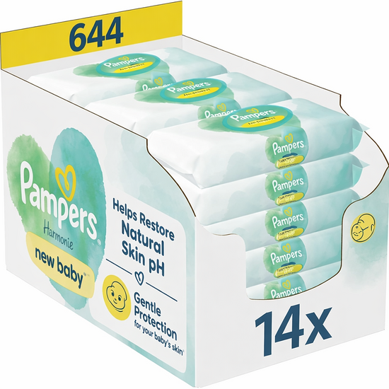 Pampers Pampers Harmonie New Baby Billendoekjes - 14 x 46 Doekjes