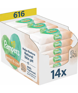 Pampers Harmonie Protect & Care Billendoekjes - 14 x 44 Doekjes