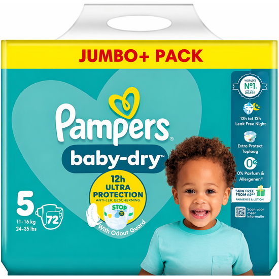 Pampers Pampers Baby Dry - Maat 5 - 72 Luiers