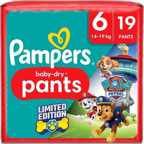 Pampers Pampers Baby-Dry Nappy Pants – Maat 6 – 19 Luierbroekjes 