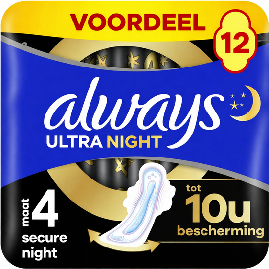 Always Always Maandverband - Ultra Secure Night - Maat 4 - 12st