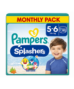Pampers Splashers - Maat 5-6 - 80 Zwemluiers