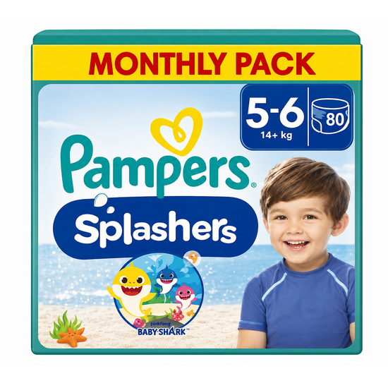Pampers Pampers Splashers - Maat 5-6 - 80 Zwemluiers