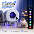 Igoods Igoods Automatische Kattenbak - Zelfreinigende Kattenbak - Elektrische Kattenbak - Inclusief App en Led Touch - Inclusief Zakjes en Deodorant - 76L - Wit