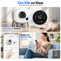 Igoods Igoods Automatische Kattenbak - Zelfreinigende Kattenbak - Elektrische Kattenbak - Inclusief App en Led Touch - Inclusief Zakjes en Deodorant - 76L - Wit