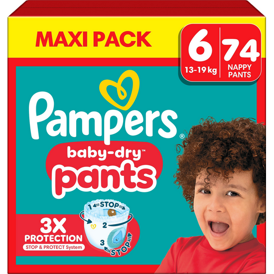Pampers Pampers Baby Dry Pants - Maat 6 - 74 Luierbroekjes