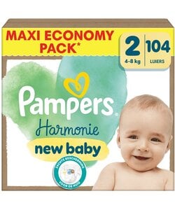 Pampers Harmonie - Maat 2 - 104 Luiers