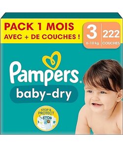 Pampers Baby Dry - Maat 3 - 222 Luierbroekjes