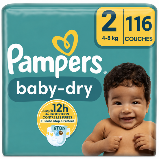 Pampers Pampers Baby Dry - Maat 2 - 116 Luiers