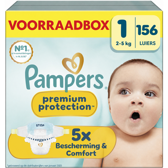 Pampers Pampers Premium Protection - Maat 1 - 156 Luiers