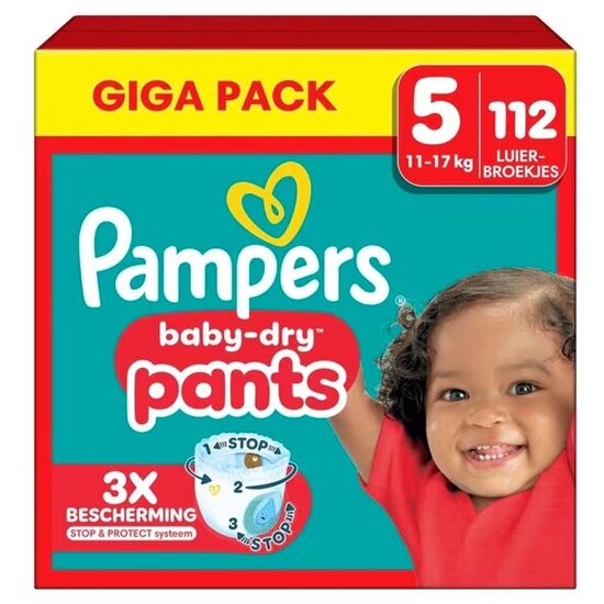 Pampers Pampers Baby Dry Pants - Maat 5 - 112 Luierbroekjes