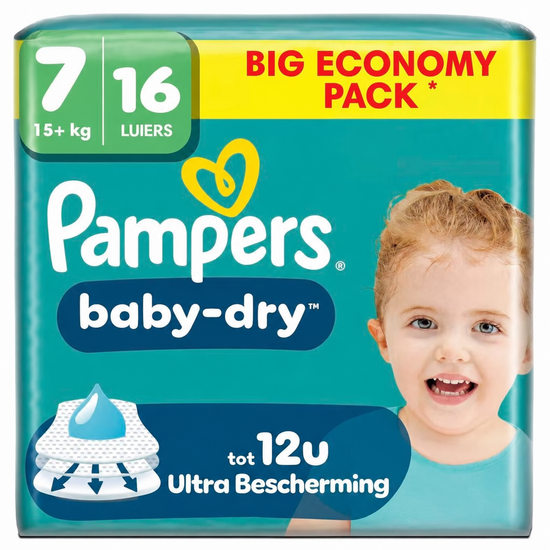 Pampers Pampers Baby-Dry Maat 7 15kg+  - 16  luiers