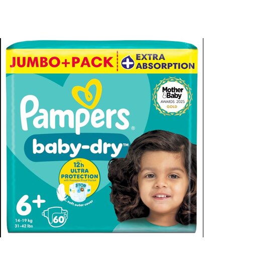 Pampers Pampers Baby Dry - Maat 6+ - 60 Luiers